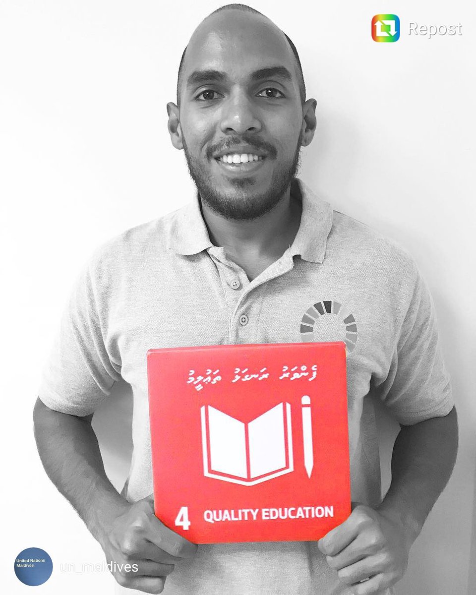 UNMaldives's tweet photo. "Knowledge really is a gift and a #qualityeducation is the right of every human being no matter race, gender, religion or socioeconomic status" Hussain Jauson Lomo, @undpmaldives
#globalgoalsthursday #sdg4 #SDGsMv https://t.co/NzuPnBqrq0