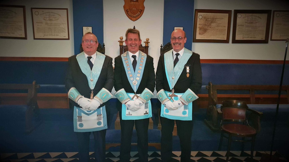 Principal officers for the ensuing year, WBro John Voyce, you’d truly as SW and Bro Martin Fryer as JW