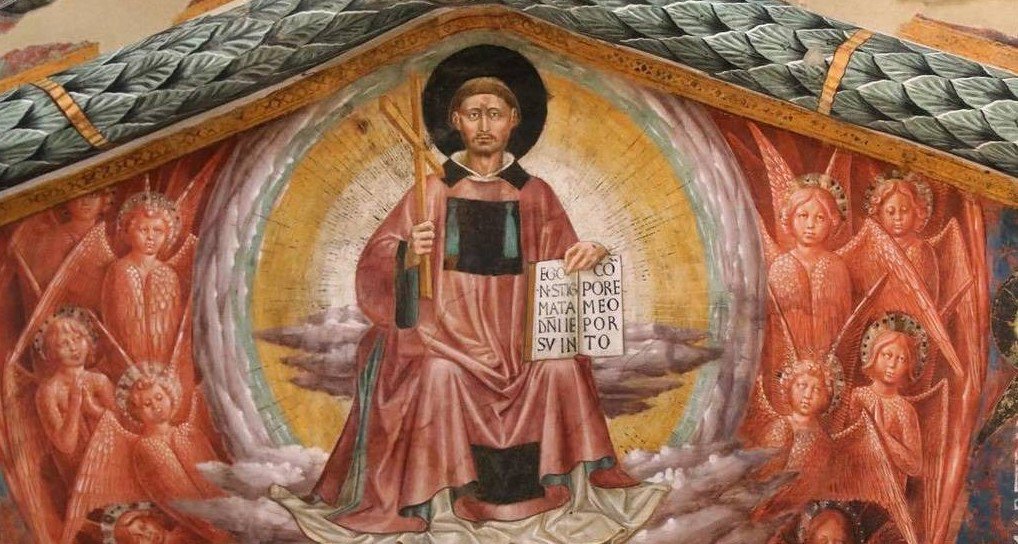 MuseoMontefalco's tweet photo. "Tu sei #bellezza e mansuetudine" 
#SanFrancesco il più italiano dei Santi e più Santo degli italiani, Patrono principale d’Italia, continua a tutt'oggi a parlare a ogni generazione nel segno dell'#amore. 
BenozzoGozzoli,SanFrancesco(dettaglio),1452 #Montefalco ❤️#4ottobre https://t.co/xaTueysZAP