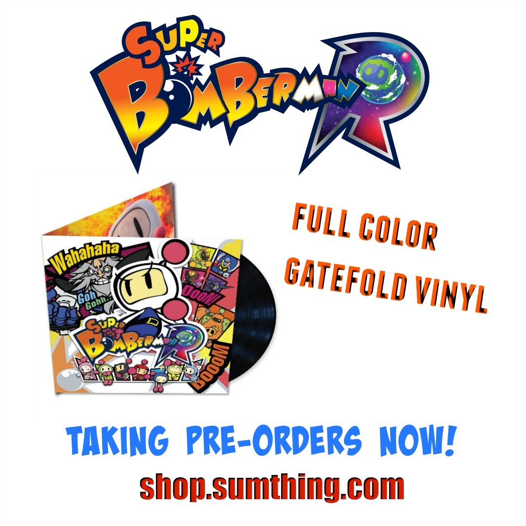 SumthingDigital's tweet image. Taking pre-orders for SuperBomberman R vinyl! #superbombermanR #Konami #videogames #vinyl #videogamesoundtrack #wax #vgm shop.sumthing.com/products/super…