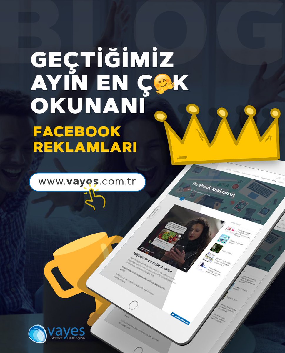 vayesdigital's tweet photo. Blog yazılarımız Eylül ayında da oldukça hareketliydi 📚 En çok okunan yazımız ise “facebook reklamları” oldu 👏 Ülkemizde milyonlarca insanın hala aktif olduğu Facebook’ta görünür olmak hala en çok merak edilenler arasında 👍  
https://t.co/lLq8ADyJxN https://t.co/fa6Rtq81Ej
