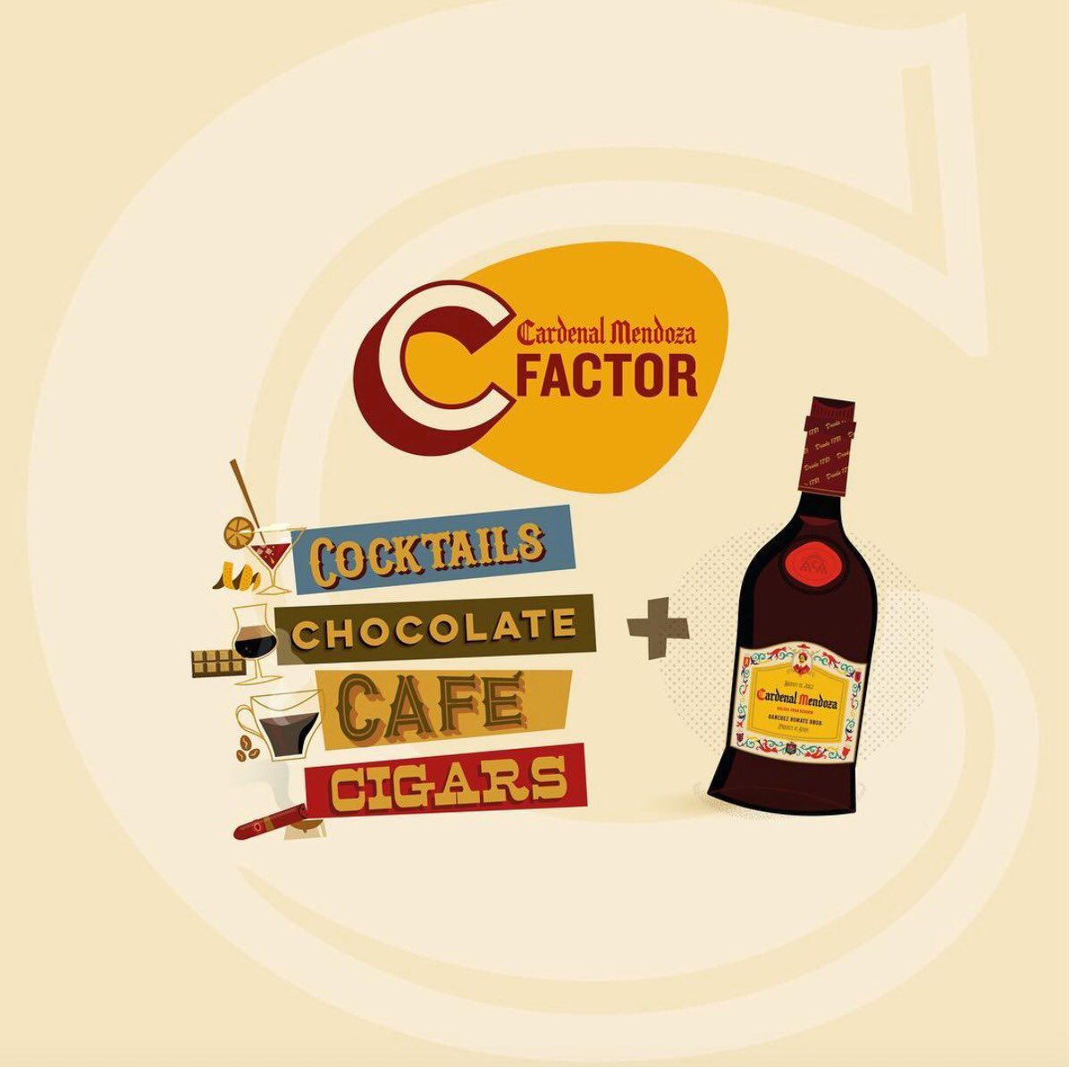 Aquavitaechile's tweet photo. Las 4 C que no pueden faltar en cualquier sobremesa, y por supuesto, siempre con Brandy Cardenal Mendoza. Encuéntralo en https://t.co/mzk293Ygey #cardenalmendoza #brandydejerez #soleragranreserva #cfactor #cardenalmendozaweek #goldenweek https://t.co/sbyElwoEwk