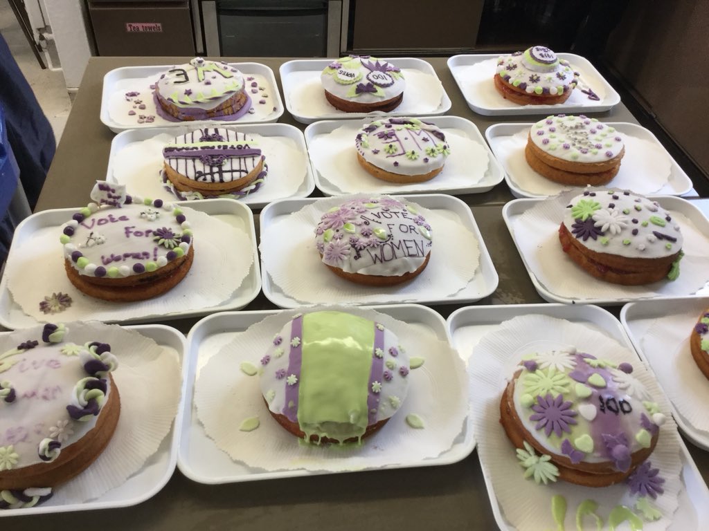 RMSFood's tweet photo. Today was Focus Day. Girls made and iced cakes to mark 100 years of women having the vote. #rms https://t.co/vAlMxsxqSi