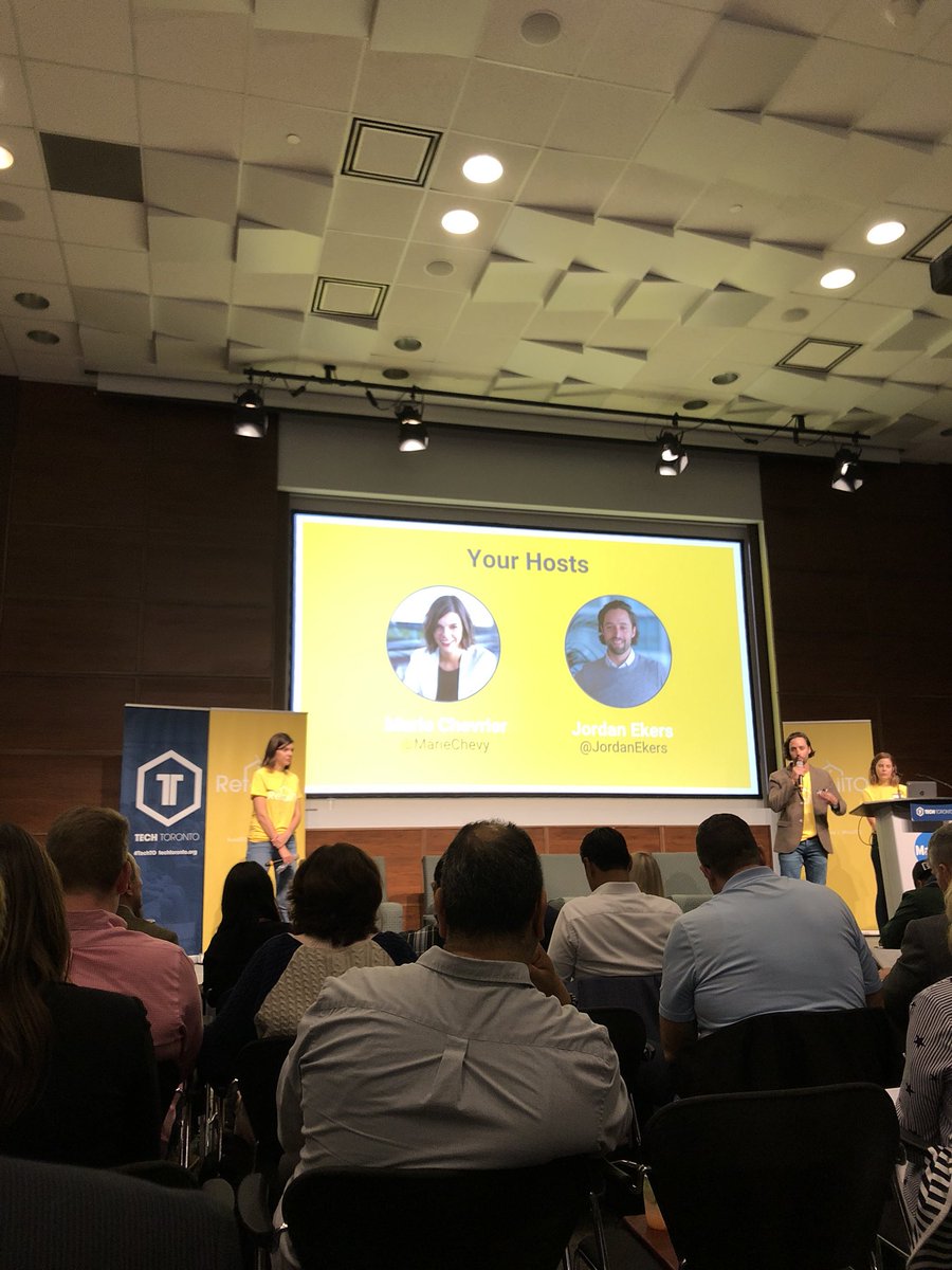 Warmest welcome from <a href="/MarieChevy/">Marie Chevrier Schwartz</a> + <a href="/JordanEkers/">Jordan Ekers</a> at #RetailTO this AM <a href="/TechTorontoOrg/">TechTorontoOrg</a>