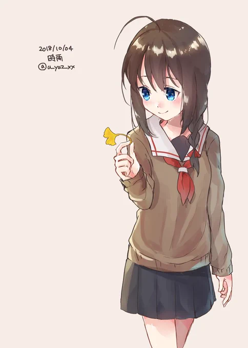 時雨:秋は、少しさみしいね...
#艦これ版深夜の真剣お絵描き60分一本勝負 #艦これ版真剣お絵描き60分一本勝負_20181004 #艦これ 