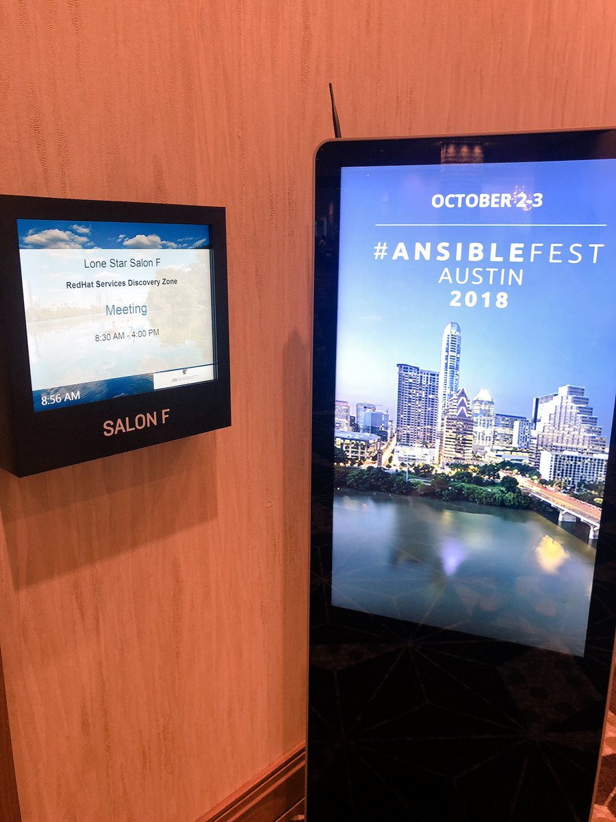redhatservices's tweet photo. The Red Hat Services Discovery Zone is taking over #AnsibleFest. We’re learning about the best of @Ansible all day today. #consultinginaction #redhattraining https://t.co/wtlVtUD5fF