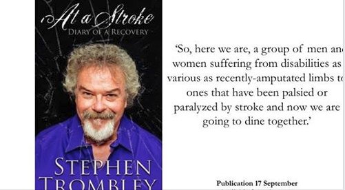 TrombleyStephen's tweet photo. A tid-bid from my book "At a Stroke: Diary of a Recovery," https://t.co/TZY5JmwD79 #Disability #recovery #eldercare #retirement #Ageing https://t.co/5x9DnD9zSz