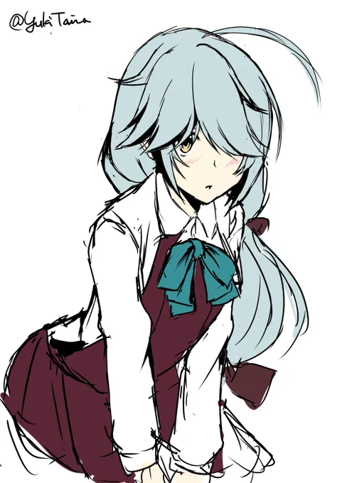 #艦これ版深夜の真剣お絵描き60分一本勝負
#艦これ版真剣お絵描き60分一本勝負_20181004
浜波 