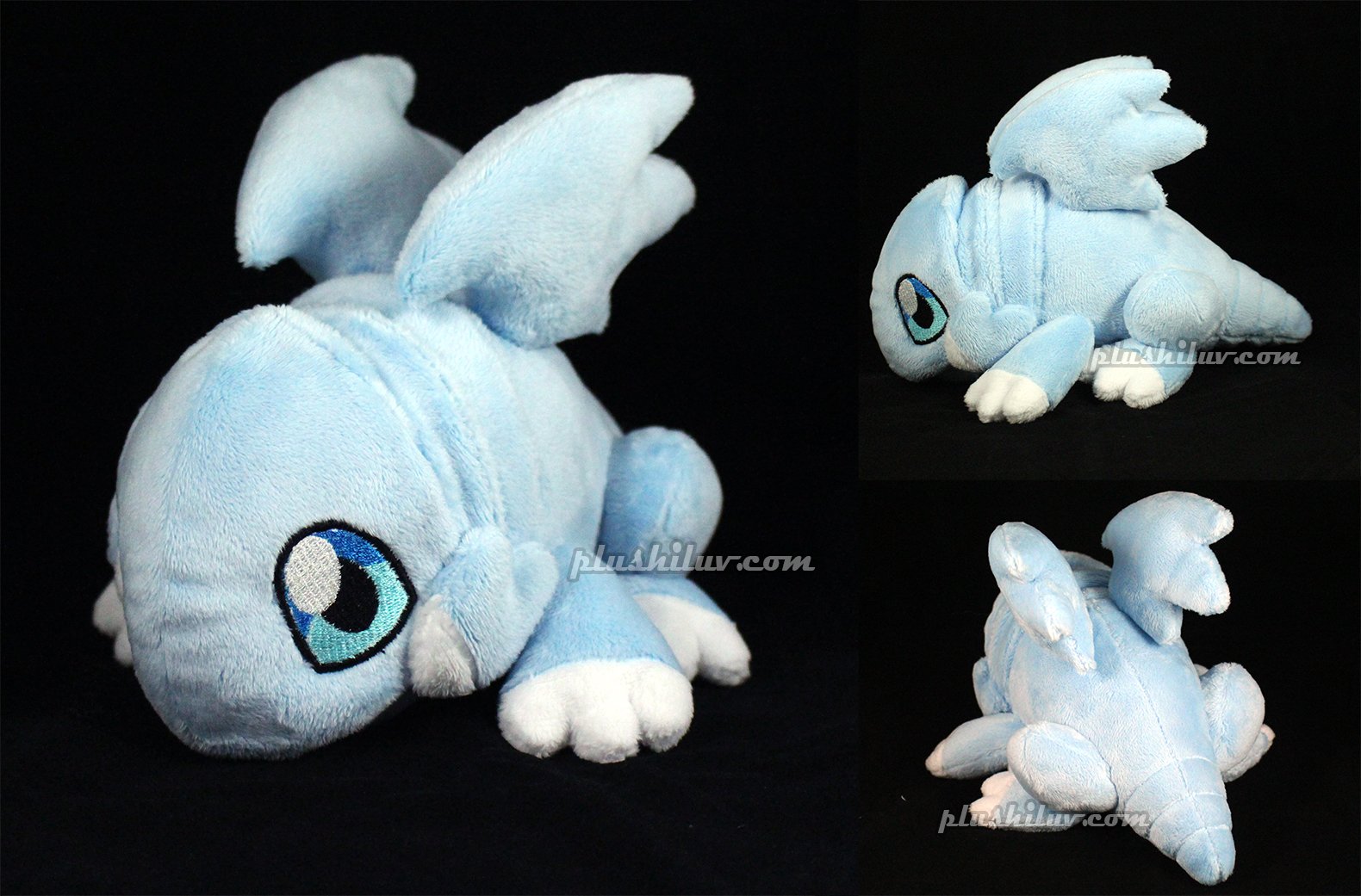Blue eyes white sales dragon plush toy