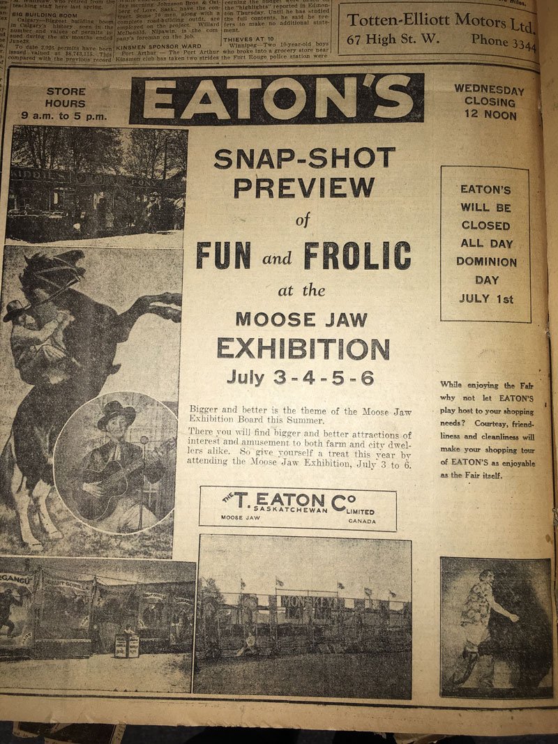#moosejawexhibition #vintageadvertising #TBT #graphicdesign #newspaper