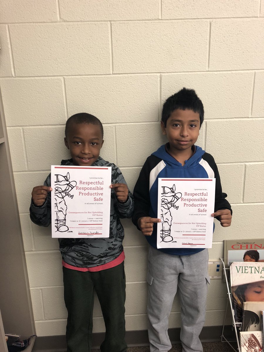 We have our first VIPs!!! Congrats to Dacoven and Fahad for their hard work and for being Respectful, Responsible, Productive and Safe students!! #PTPride #havefun #d56achives <a href="/MrsSilver56/">Mrs. Silver</a>