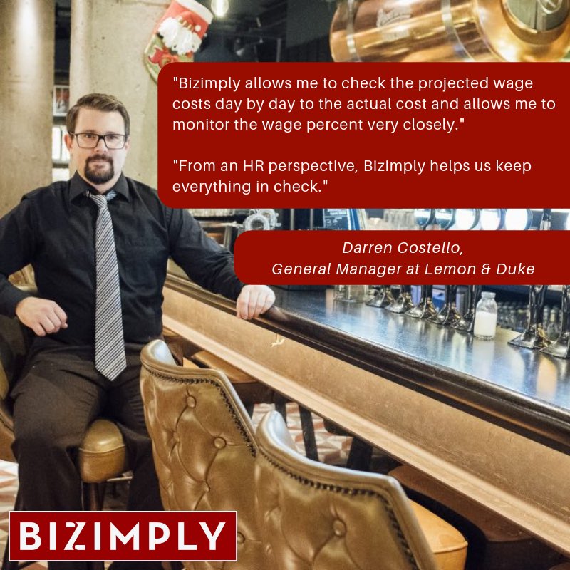 Bizimply's tweet photo. Save time, save money💰 @LemonAndDuke #timeandattendance #Hospitality #BarSoftware #BarManagement #Operations https://t.co/aA8ak4Nh7v