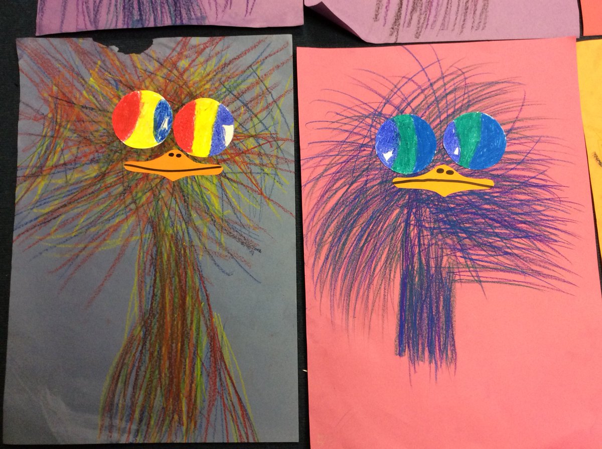 oaktreehatters's tweet photo. Great pastel crazy birds from Art Club. https://t.co/HjMZ6bENkE