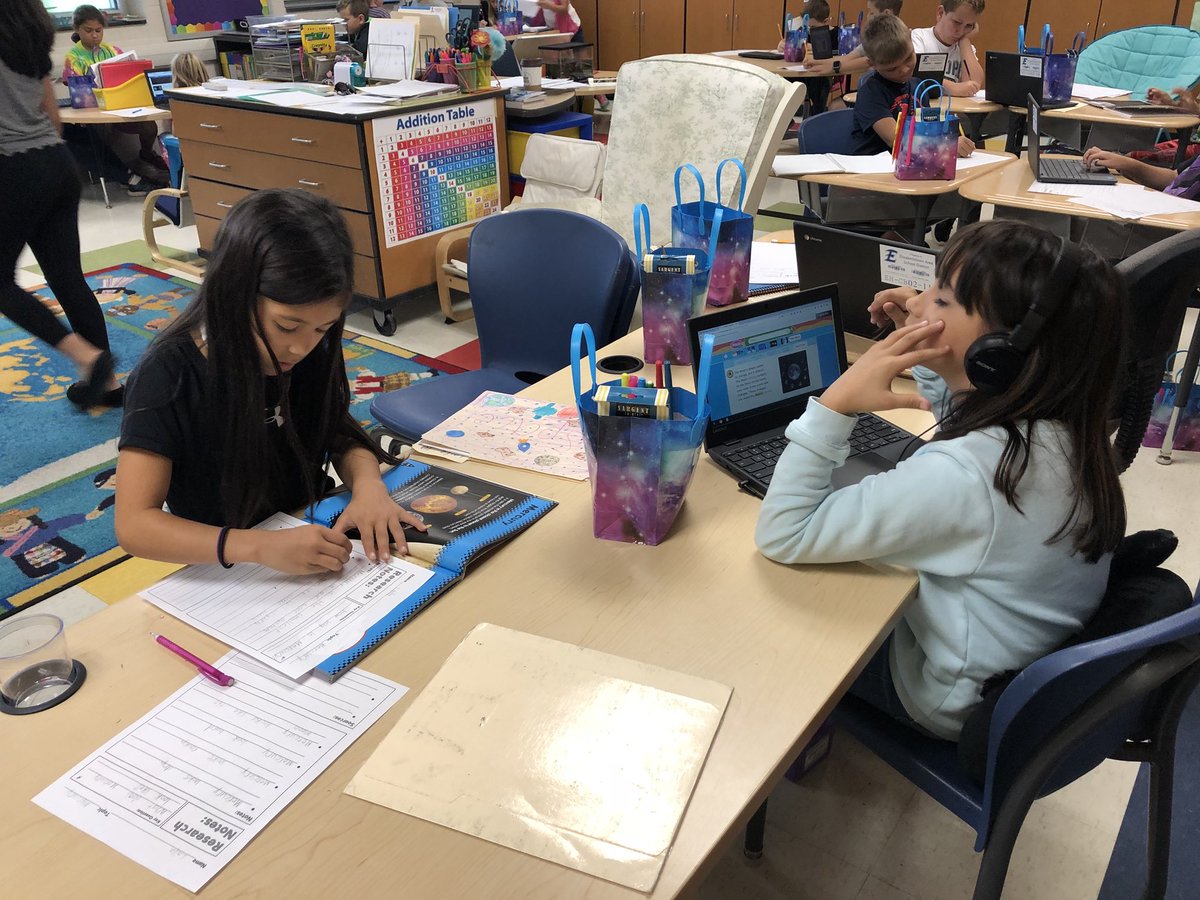 StephKlineTeach's tweet photo. Join our class over the next few weeks as we explore our inner geniuses and become space experts. Each student chose a topic they were curious about and have started asking driving questions and researching. Stay tuned! https://t.co/qNZenEbrMy