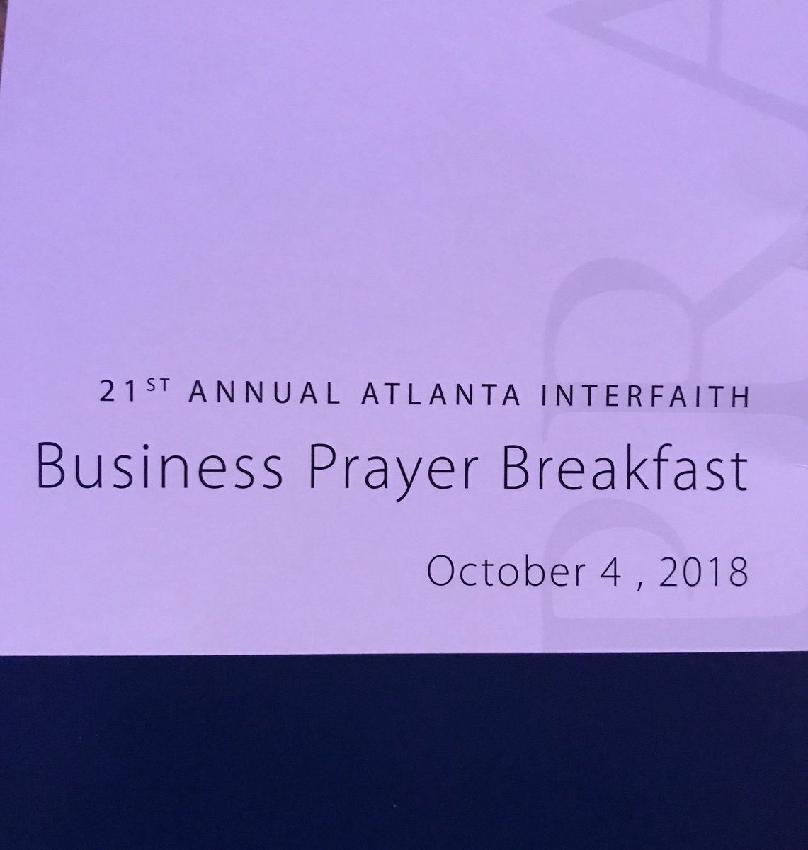 Enjoyed the words of wisdom and importance of prayer in business and everyday life by <a href="/dancathy/">Dan T. Cathy</a> at the annual <a href="/Rotary/">Rotary International</a> Atlanta Business Prayer breakfast #prayerworks #faithinaction