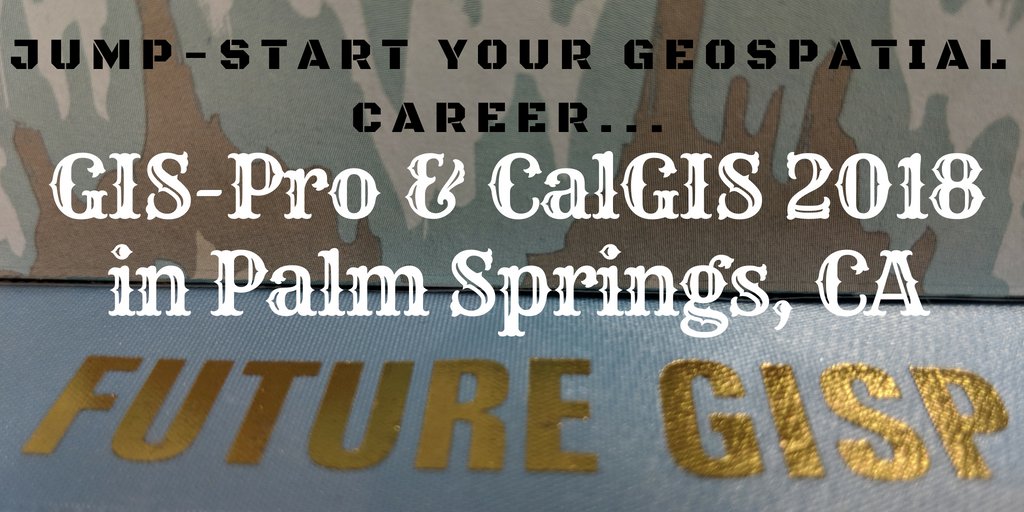 Check out our Post about our upcoming RESUME workshop! 
linkedin.com/feed/update/ur…

The is still time to register for  @URISA 's #GISPro & #CalGIS Conference next week in Palm Springs, CA! 
@TAMU @UDelGIS @KSUGresearch @GeographyUMW @BrandmanU @futuringON @youthmappers @GISResumes