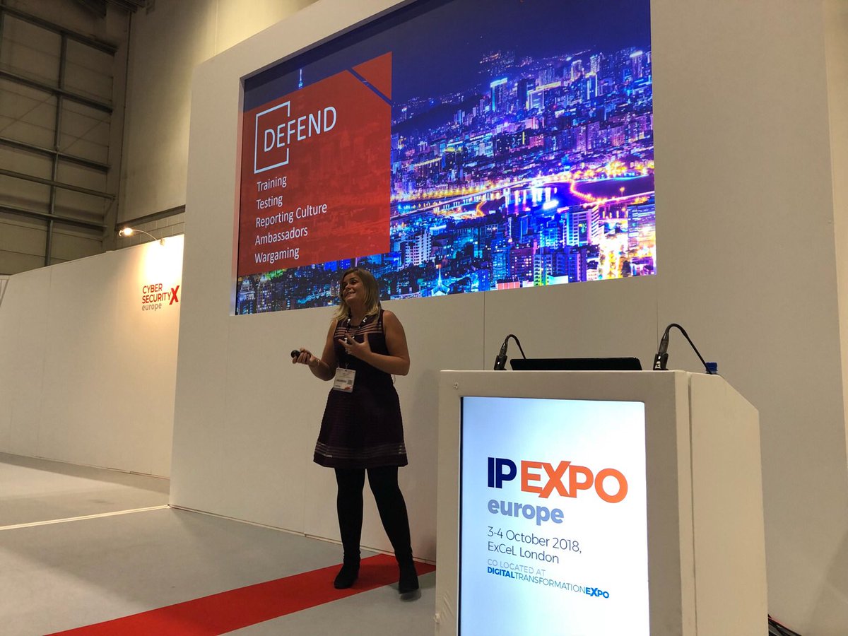 LisaForteUK's tweet photo. Loved speaking at #IPExpo2018 today!great event and great audience! Thanks for the photo @Jake_Cyber https://t.co/gkzWKR6EUr