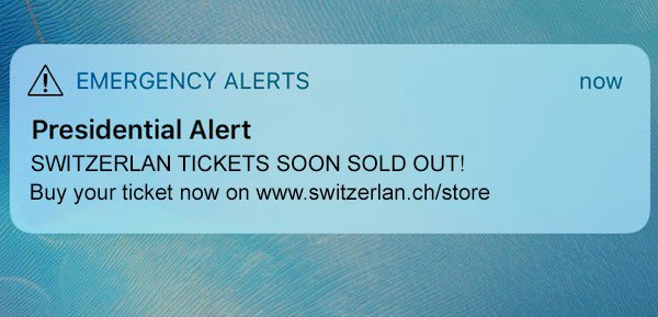 ⚠️ Did anyone else receive this message? ⚠️ 
Better follow the instructions... 😨

Click the link for emergency instructions: switzerlan.ch/store/