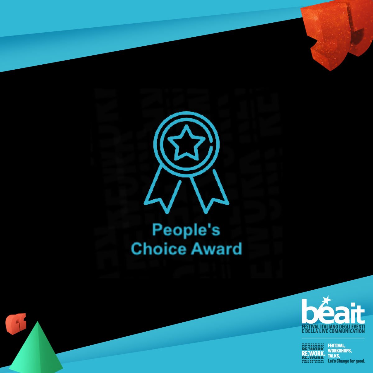 Vuoi diventare giudice del #bea2018? Puoi.

Rivedi tutti gli eventi in shortlist e vota il tuo evento preferito tra tutti quelli in gara.

Come? Attraverso l'app BEA Festival.

Sarai proprio tu ad assegnare il premio speciale "People's Choice Award".