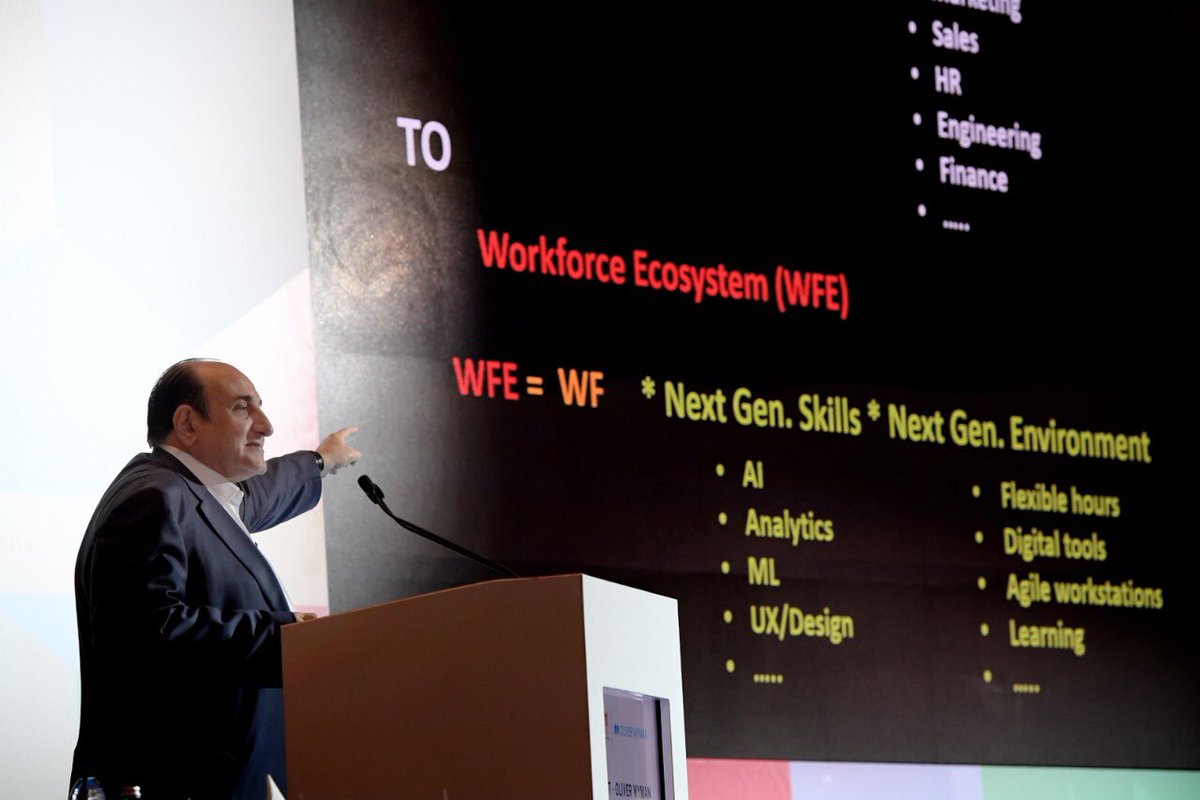 byosmansultan's tweet photo. I had the pleasure of talking today at the Financial Times – Oliver Wyman’s Forum @ftlive about the challenges facing the workforce with the rapid implementation of tech innovations. #FutureWorkGCC #Dubai #EITC https://t.co/mimxVJDPIX