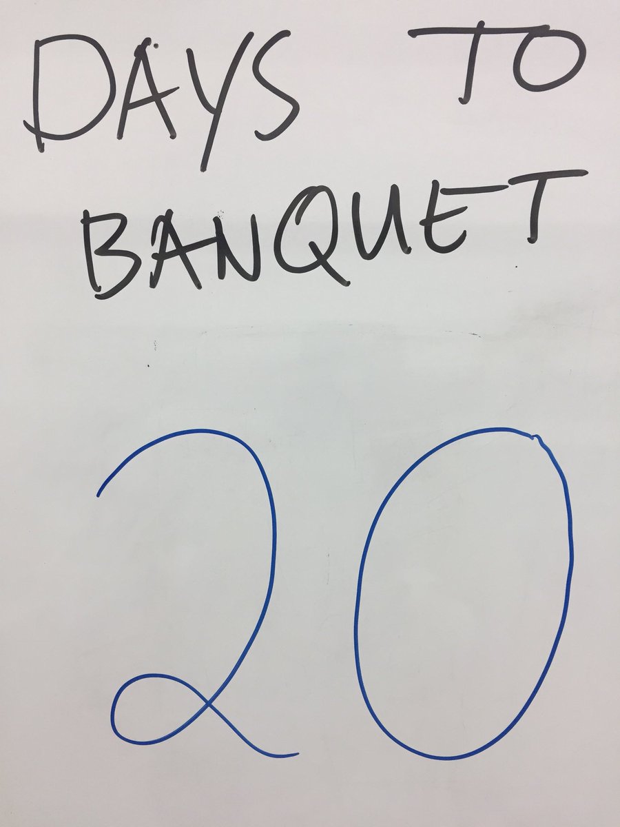 Today is October 4th. We're T-20 days! #ICM #BanquetSeason #countdown #CantWait