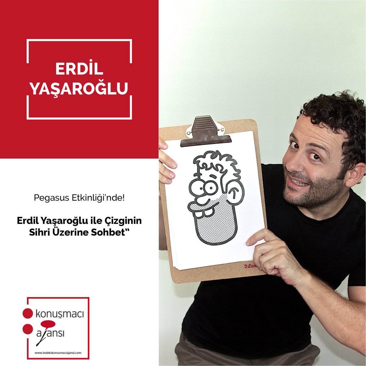 indekskonusmaci's tweet photo. Erdil Yaşaroğlu ile Çizginin Sihri Üzerine Sohbet”

Kariyeri, karikatürleri, deneyimleri ile  hayat hikayesinden bahsederek, interaktif bir sohbet. https://t.co/b7wmt3kfb0  #konuşmacı #speaker #indeksiletisim https://t.co/k6SXyl3xWt