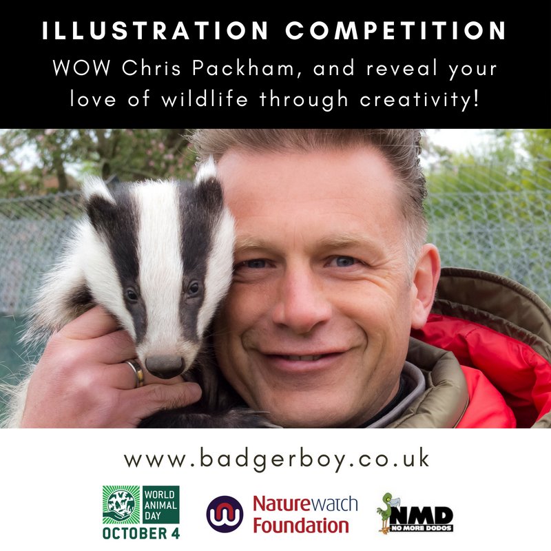 Naturewatch_org's tweet photo. Aged between 13-16? This #WorldAnimalDay enter our illustration competition to win the chance to have your artwork published in the wildlife crime mystery novel, #BadgerBoy Chris Packham is judging the competition! No More Dodos https://t.co/FZAOKgI4so https://t.co/twYx6S1RfM