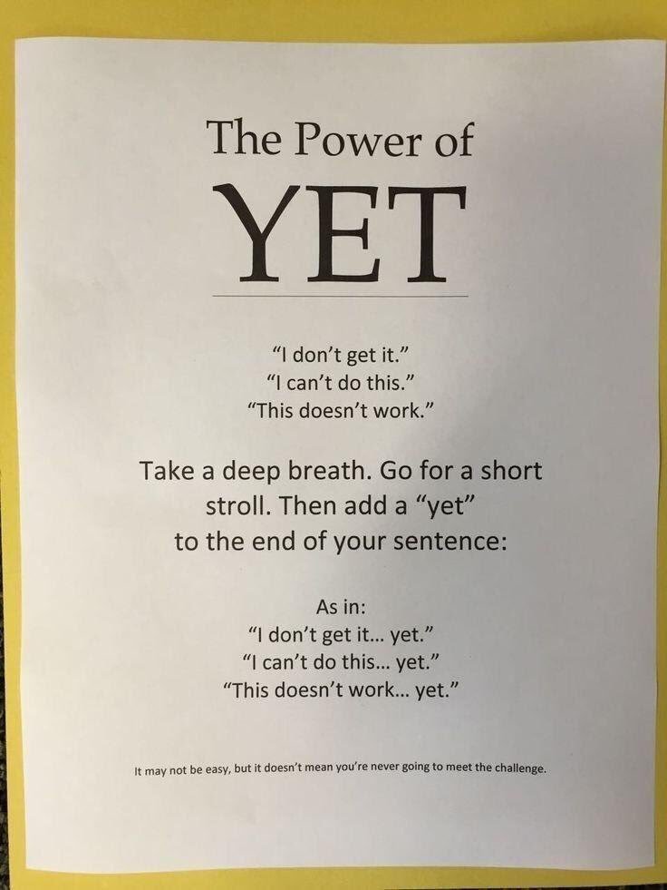 The power of yet! #hs4 #abed