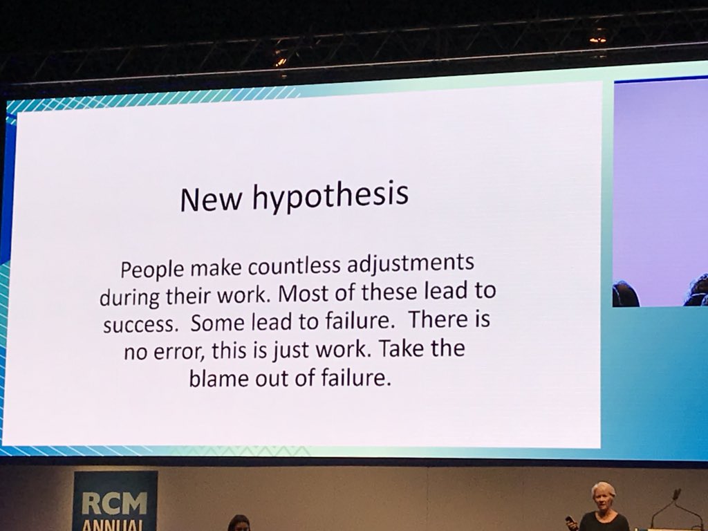 Excellent powerful session on Patient Safety by <a href="/SuzetteWoodward/">SuzetteWoodward 💙</a> &amp; how important it is to learn from excellence and the 90% of times when things go well, don’t judge, learn about each other, be kind &amp; say thank you with detail &amp; help people, #justculture 👍🤗