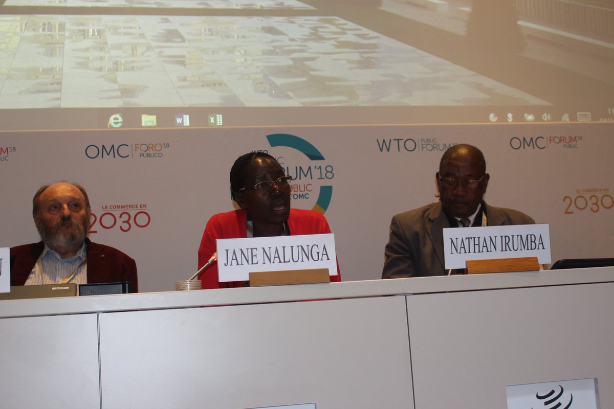 africakiiza's tweet photo. Dr. Arndt of @RosaluxEuropa : " Real goods will still be produced by appropriation of nature by human beings even in #Trade2030 . So #MadeinInternet as being said by #ecommerce and #Industry40 proponents need to be analysed critically with African realities" at #WTOPublicForum https://t.co/aKsNfVFR70