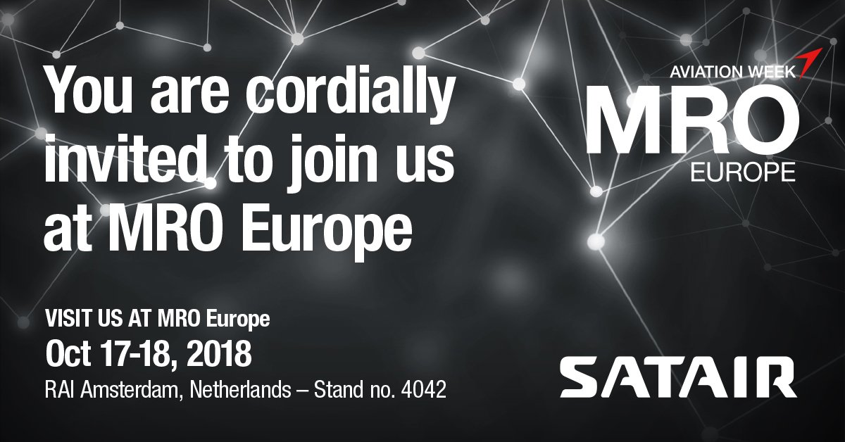 Satair_aviation's tweet photo. MRO Europe is less than two weeks away, and we are so excited to once again be a part of it. Come join us at stand no. 4042 for all your spare parts needs!
#MROEurope #mroe #aviation #aftermarket #distribution #supplychain #MRO #avgeeks #MRONetwork @AvWeekEvents @AviationWeek https://t.co/Oum8RKbXnB