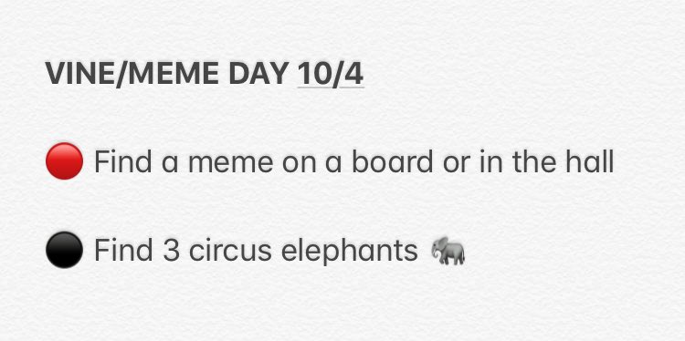 milanclassof20's tweet photo. Today is Vine/meme day!! Make sure to have a photo of what you dressed up as to be counted! https://t.co/ReMN0T8OGO
