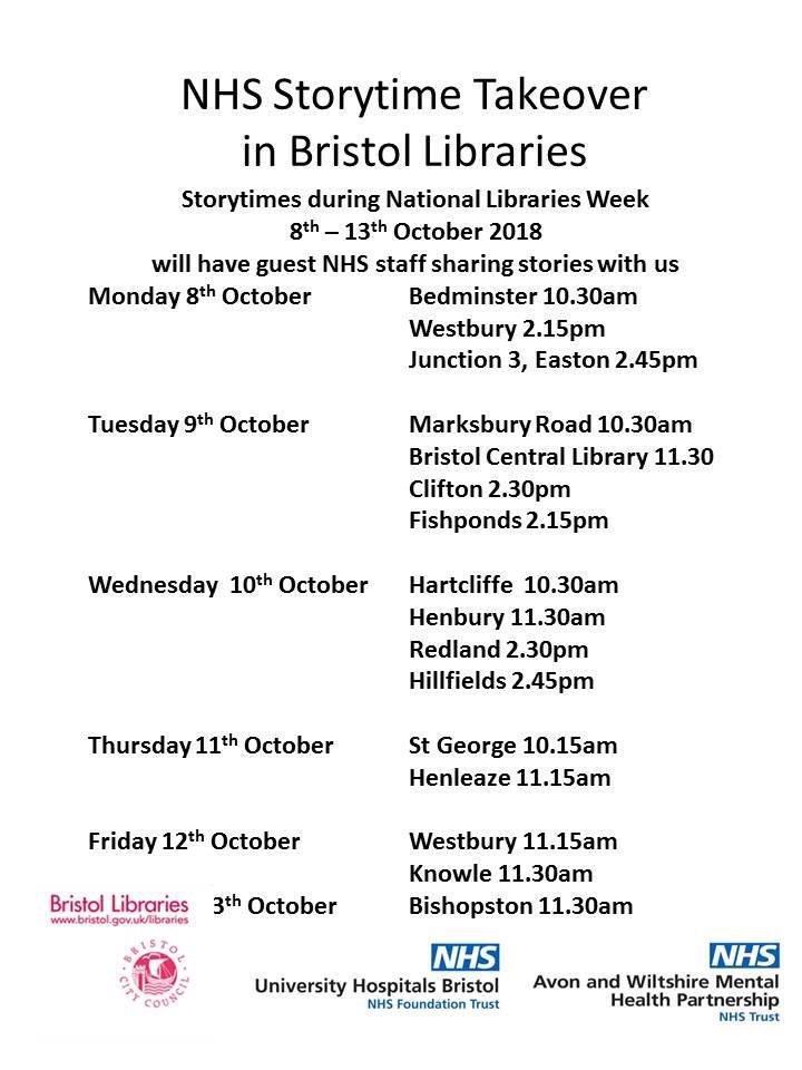 NHS Storytime Takeover is getting closer - new libraries have been added - starts on Monday - we can’t wait!