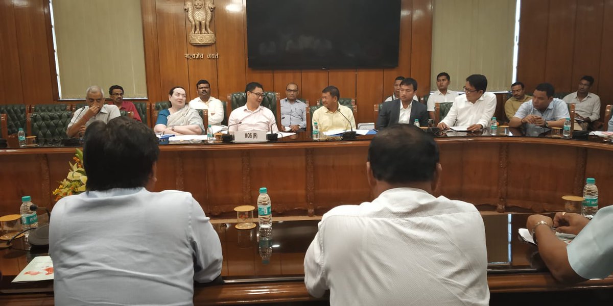 TuliramRonghang's tweet image. We pressed for the creation of #AutonomousState, Direct funding, law and order, and other critical issues related to the exercise of the #SixthSchedule provisos, with the Hon'ble Minister of State for Home Affairs, Govt of India, Sjt Kiren Rijiju today in North Block, New Delhi.