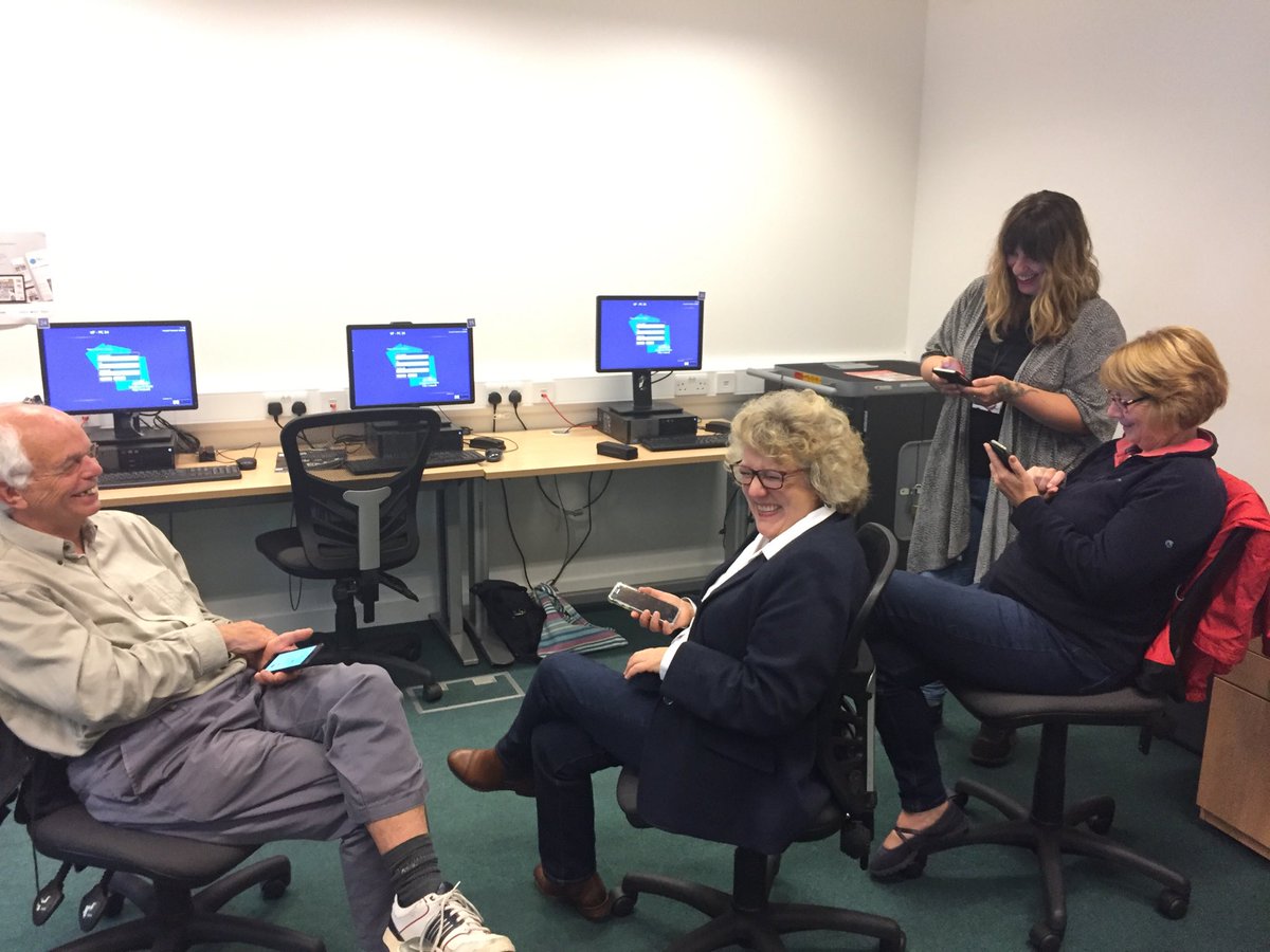 Running our final digital workshop for Older People’s Festival in Jubilee Library this morning - WhatsApp is easy! And who said it wasn’t fun sending each other voice clips! #OPF18