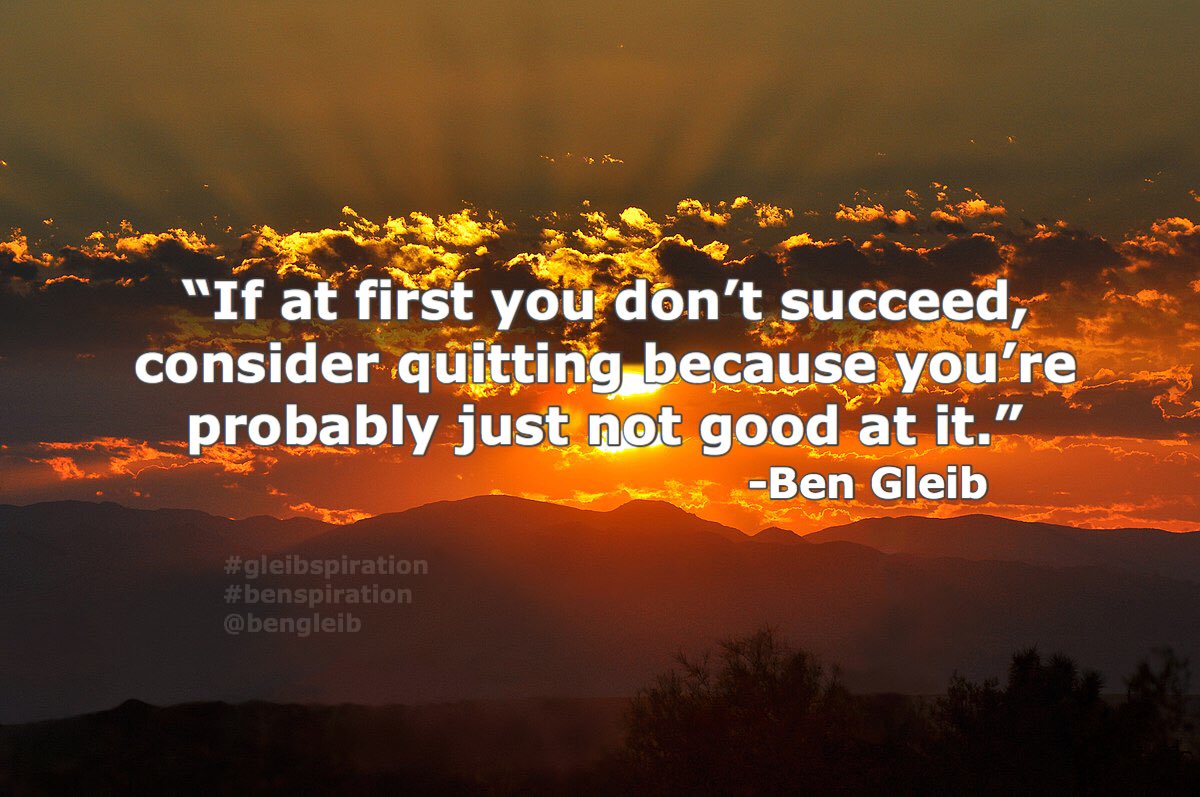 bengleib's tweet photo. Thursday Motivation. 
#gleibspiration #benspiration #sunnyvaleoct11to14 #thingsarehard https://t.co/NK7DHyn3XX