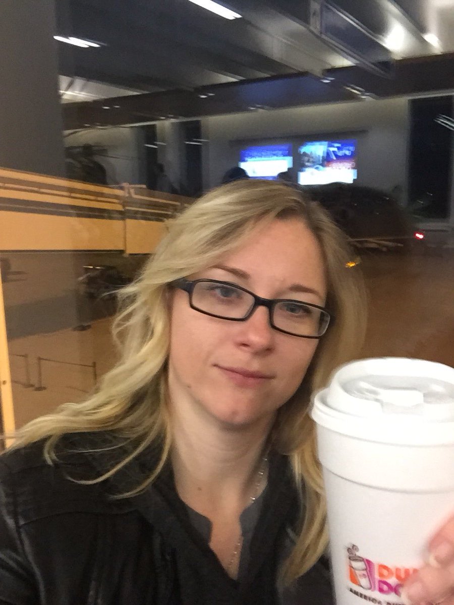 SherlockPhD's tweet photo. Airport number four in five days. I need to get outside all this coffee before I board for Chicago, where I expect to have a hearty sprint for my connecting flight. See you soon, Sherlockians! #G2BV #Acadventuress https://t.co/1ClJkxoqlp
