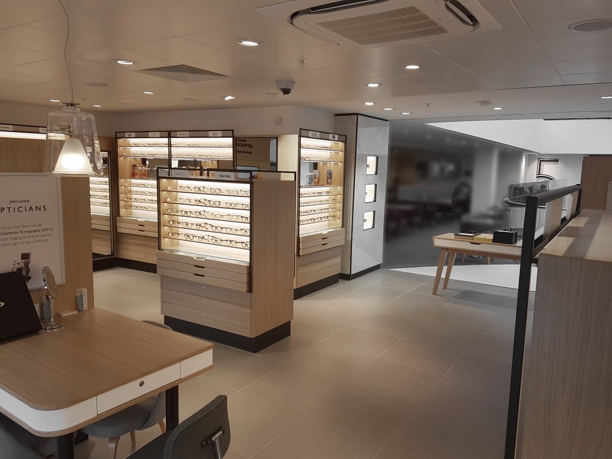 Our Service Team proud to complete and handover a fit-out and furniture installation of new concessionary opticians in John Lewis, Oxford Street, the 4th installation of a planned series #construction #johnlewis