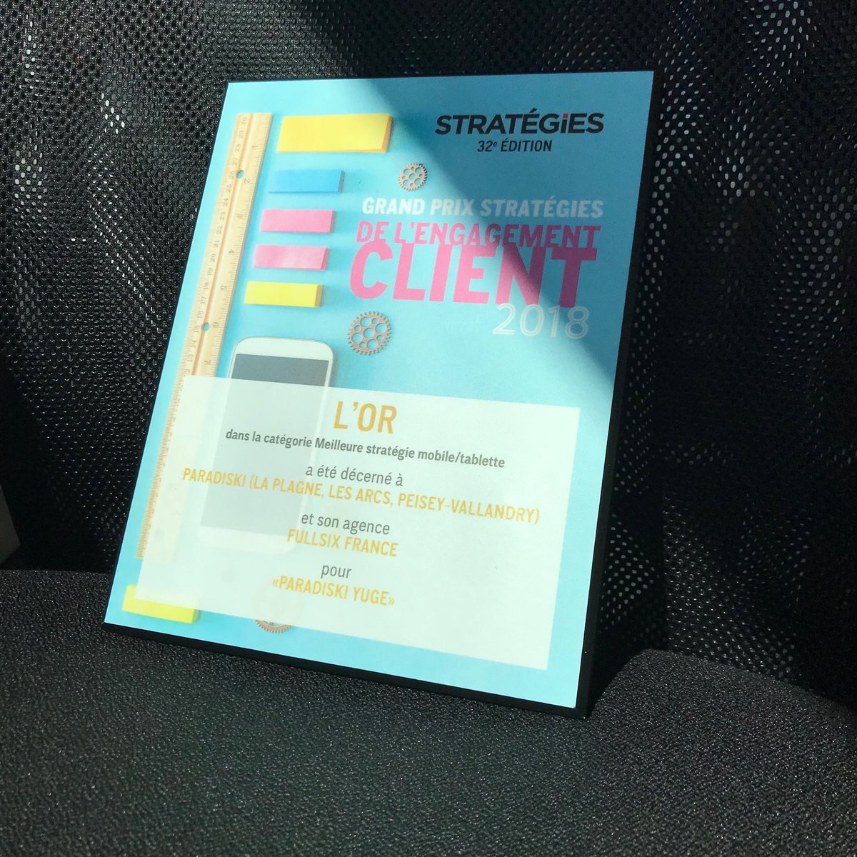 Après une jolie soirée, nous sommes heureux d'accueillir à l'agence ce prix qui recompense une fois de plus l'incroyable collaboration avec ⁦<a href="/ParadiskiResort/">Paradiski</a>⁩ et la ⁦<a href="/CieDesAlpes/">Compagnie Des Alpes</a>⁩ ⁦<a href="/Strategies/">Strategies</a>⁩ #cx