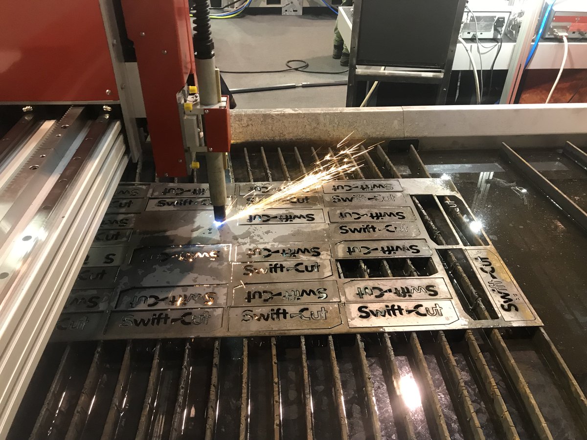 cut_swift's tweet photo. Last day @ the #Toolex exhibition in Poland.
Find us @ stand 326, Pavilion A where we are live cutting with our 3000XP and Swift-Jet machines. #plasmacutting #waterjetcutting https://t.co/uaJtupSEqV
