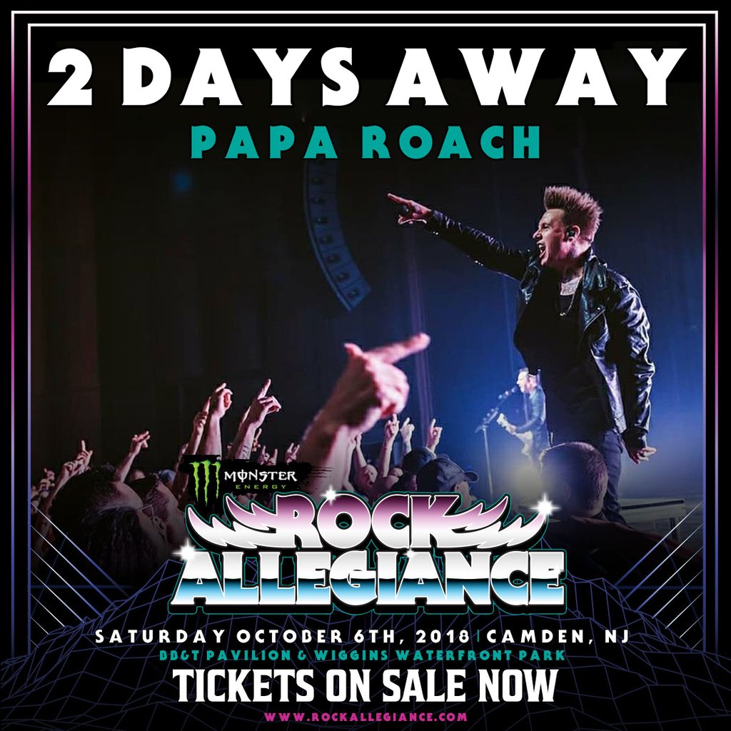 2 Days till it's time for #PapaRoach at #RockAllegiance!

🎟 rockallegiance.com/tickets/