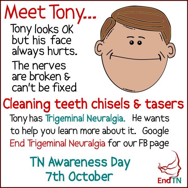 Want to feature on a #TrigeminalNeuralgia poster alongside for awareness  day on the 7th of October? Then head over to our FB page facebook.com/endTrigeminalN… and share our #MeetTina and #MeetTony album facebook.com/pg/endTrigemin…