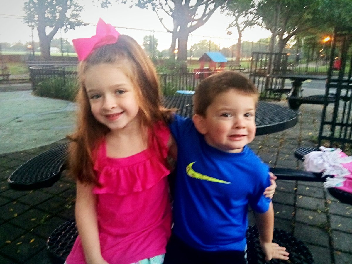 MsFasano112Q's tweet photo. A half hour at the park, before school and Maggie fell down the steps and off the money bars and Ryan flipped over a swing and lost a shoe. It was worth it though... We had fun! #momlife #worthit #theyrefun https://t.co/4TO4QwIAJL