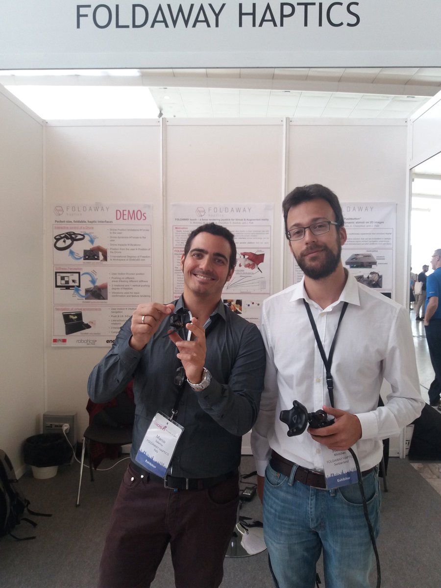 Last hours for <a href="/FHaptics/">Foldaway-haptics</a> <a href="/iros_2018/">IROS2018 Madrid</a> in Madrid! come to try Foldaway Haptics devices if you did not do it already! <a href="/nccrrobotics/">NCCR Robotics</a>