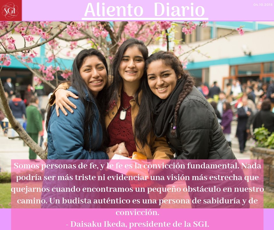 SGI_Peru's tweet photo. ¡Feliz  Jueves!

#alientodiario #daisakuikeda #paz #cultura #educación #psgi #perú https://t.co/pJ5rmGjDA2