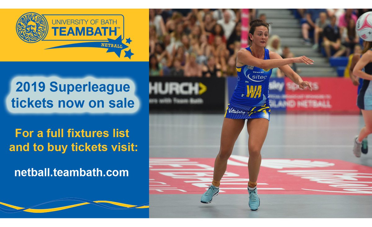 Thank you to everyone who has already bought a season or match-day ticket for #VNSL2019 💙💛

If you want to enjoy top-class #netball in an electric atmosphere at the <a href="/TeamBath/">Team Bath</a> Arena during 2019, you can get your tickets now at netball.teambath.com/tickets/