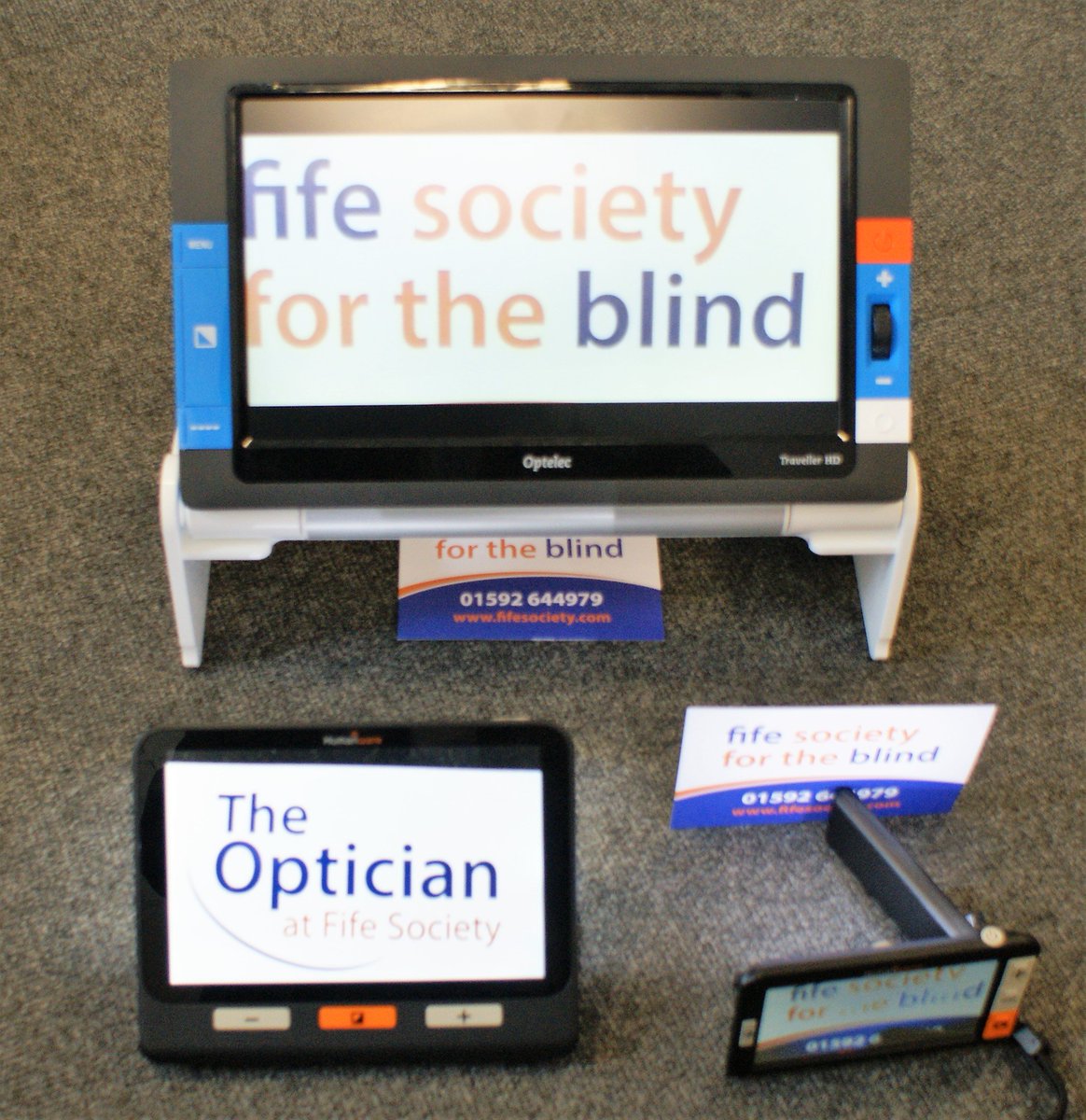 Photo of some of the magnification technology available