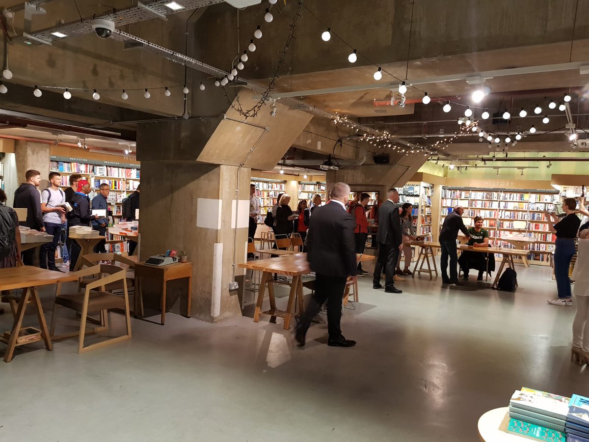 Signing LOTS of copies of "My World" at <a href="/Waterstones/">Waterstones</a>! Thanks to all of you that are lining up in the bookstore, your support is fantastic!