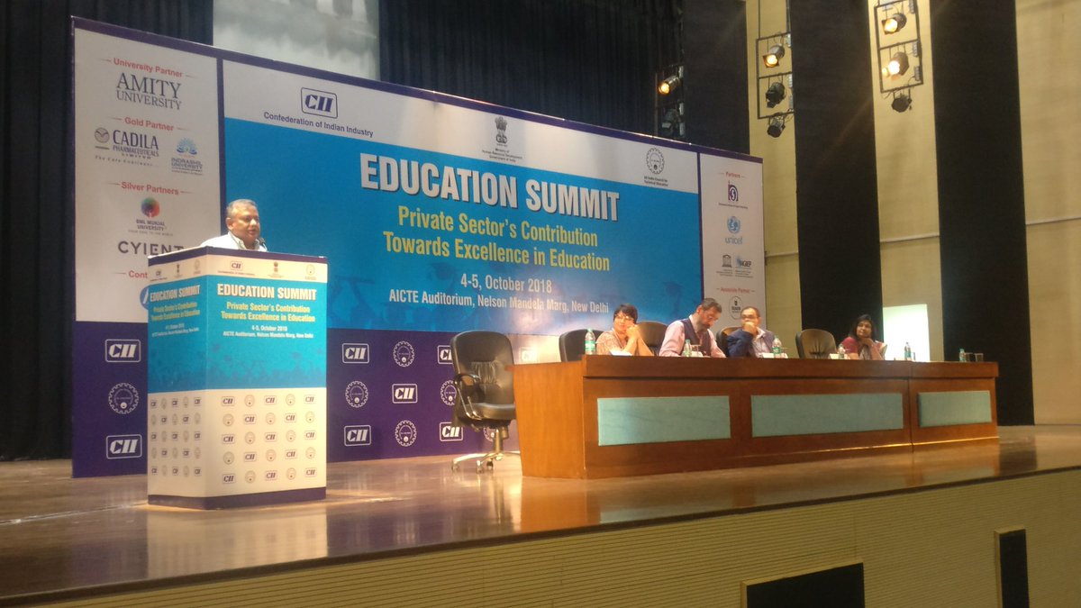 CIIEvents's tweet image. Panel Discussion: Digital Pedagogies for 21st Century Skills chaired by Prof. @akduraiappah, Director, @UNESCO_MGIEP at #CIIEducationSummit. @mbehl1 @sheljasen @KEDSchool @Beyondmindnow