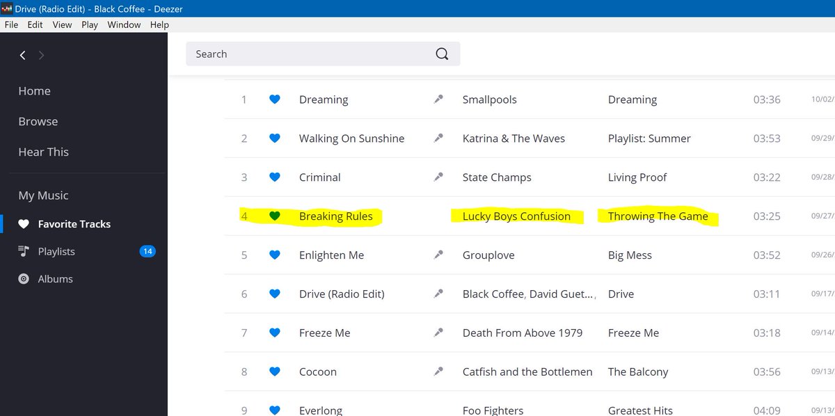 theJoker_greg's tweet photo. @Bushbum16 @luckyboysmusic current @Deezer fav playlist -> LBC featuring here as of 04-Oct-18! :) #ThrowingTheGame #BreakingRules https://t.co/3AlYaYaKCz